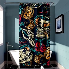 Vintage Art Tattoos Colorful Seamless Pattern Shower Curtain 36  X 72  (stall)  by Pakemis