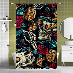 Vintage Art Tattoos Colorful Seamless Pattern Shower Curtain 48  X 72  (small)  by Pakemis