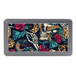 Vintage Art Tattoos Colorful Seamless Pattern Memory Card Reader (Mini) Front