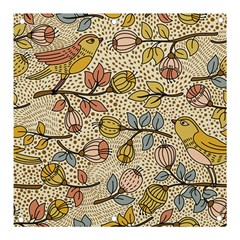 Seamless Pattern With Flower Bird Banner And Sign 3  X 3 