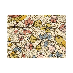 Seamless Pattern With Flower Bird Flano Blanket (mini) by Pakemis