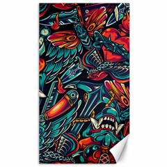 Vintage Tattoos Colorful Seamless Pattern Canvas 40  X 72 