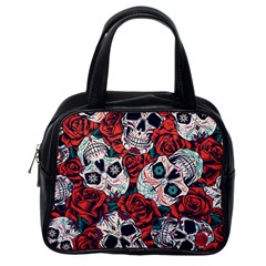 Vintage Day Dead Seamless Pattern Classic Handbag (one Side) by Pakemis