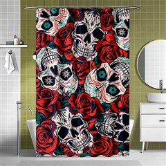 Vintage Day Dead Seamless Pattern Shower Curtain 48  X 72  (small)  by Pakemis