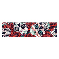 Vintage Day Dead Seamless Pattern Oblong Satin Scarf (16  X 60 ) by Pakemis