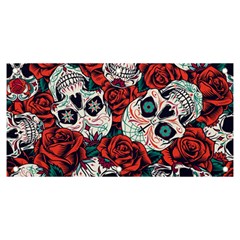 Vintage Day Dead Seamless Pattern Banner And Sign 6  X 3  by Pakemis