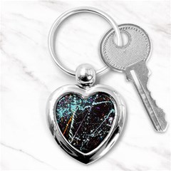 Abstract Colorful Texture Key Chain (Heart)