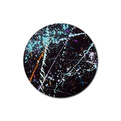 Abstract Colorful Texture Rubber Round Coaster (4 pack)