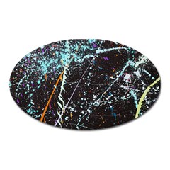 Abstract Colorful Texture Oval Magnet