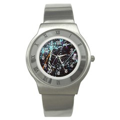 Abstract Colorful Texture Stainless Steel Watch