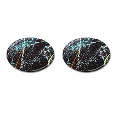 Abstract Colorful Texture Cufflinks (Oval)