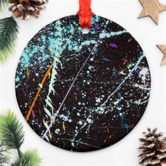 Abstract Colorful Texture Round Ornament (Two Sides)