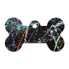 Abstract Colorful Texture Dog Tag Bone (One Side)