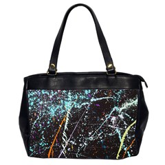 Abstract Colorful Texture Oversize Office Handbag (2 Sides)