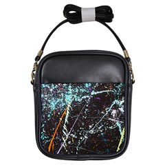 Abstract Colorful Texture Girls Sling Bag