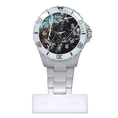 Abstract Colorful Texture Plastic Nurses Watch