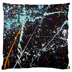 Abstract Colorful Texture Large Flano Cushion Case (One Side)