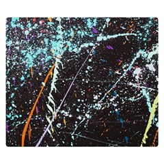 Abstract Colorful Texture Double Sided Flano Blanket (Small)