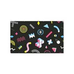 Memphis Design Seamless Pattern Sticker Rectangular (10 Pack)