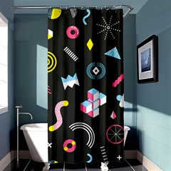 Memphis Design Seamless Pattern Shower Curtain 36  X 72  (stall)  by Pakemis