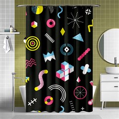 Memphis Design Seamless Pattern Shower Curtain 48  X 72  (small)  by Pakemis