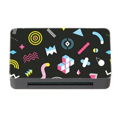 Memphis Design Seamless Pattern Memory Card Reader With Cf by Pakemis