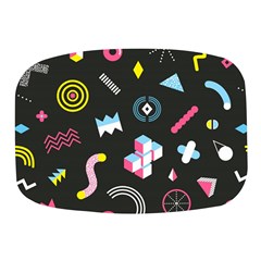 Memphis Design Seamless Pattern Mini Square Pill Box by Pakemis