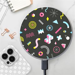 Memphis Design Seamless Pattern Wireless Charger by Pakemis