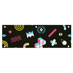 Memphis Design Seamless Pattern Banner And Sign 6  X 2 