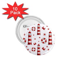 Nautical Seamless Pattern 1 75  Buttons (10 Pack)