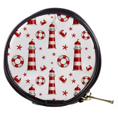 Nautical Seamless Pattern Mini Makeup Bag