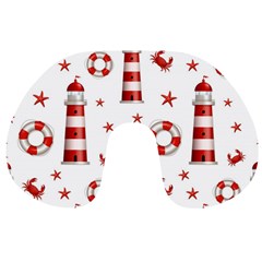 Nautical Seamless Pattern Travel Neck Pillow