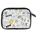 Set Cute Colorful Doodle Hand Drawing Digital Camera Leather Case Back