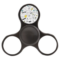 Set Cute Colorful Doodle Hand Drawing Finger Spinner