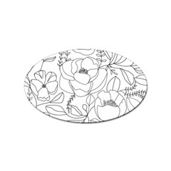 Contemporary Nature Seamless Pattern Sticker Oval (100 Pack)