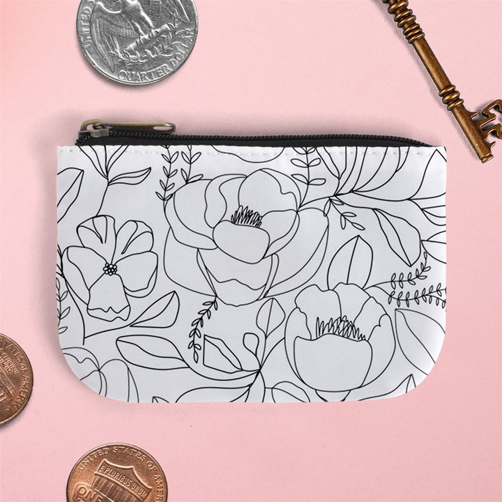 Contemporary Nature Seamless Pattern Mini Coin Purse