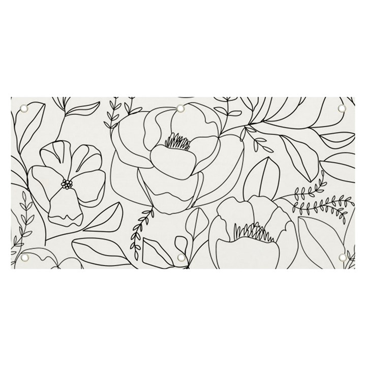 Contemporary Nature Seamless Pattern Banner and Sign 6  x 3 