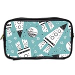 Cute Seamless Pattern With Rocket Planets Stars Toiletries Bag (Two Sides) Back