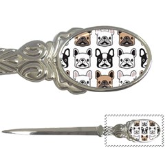 Dog French Bulldog Seamless Pattern Face Head Letter Opener by Pakemis