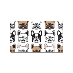 Dog French Bulldog Seamless Pattern Face Head Sticker (rectangular) by Pakemis