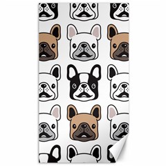 Dog French Bulldog Seamless Pattern Face Head Canvas 40  X 72 