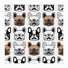 Dog French Bulldog Seamless Pattern Face Head Medium Glasses Cloth by Pakemis