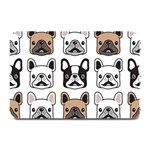 Dog French Bulldog Seamless Pattern Face Head Plate Mats 18 x12  Plate Mat