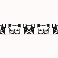 Dog French Bulldog Seamless Pattern Face Head Small Bar Mat by Pakemis