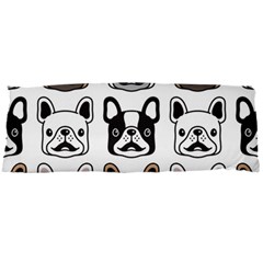 Dog French Bulldog Seamless Pattern Face Head Body Pillow Case Dakimakura (two Sides) by Pakemis