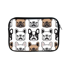 Dog French Bulldog Seamless Pattern Face Head Apple Ipad Mini Zipper Cases by Pakemis