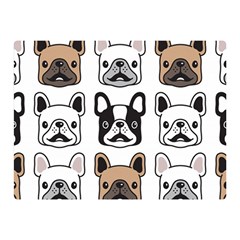 Dog French Bulldog Seamless Pattern Face Head Double Sided Flano Blanket (mini) by Pakemis