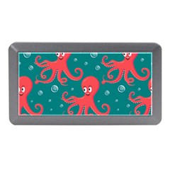 Cute Smiling Red Octopus Swimming Underwater Memory Card Reader (mini) by Pakemis