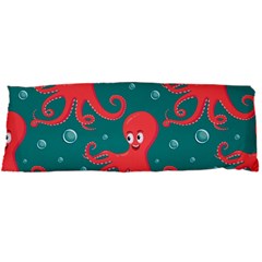 Cute Smiling Red Octopus Swimming Underwater Body Pillow Case Dakimakura (two Sides) by Pakemis