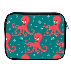 Cute Smiling Red Octopus Swimming Underwater Apple Ipad 2/3/4 Zipper Cases by Pakemis